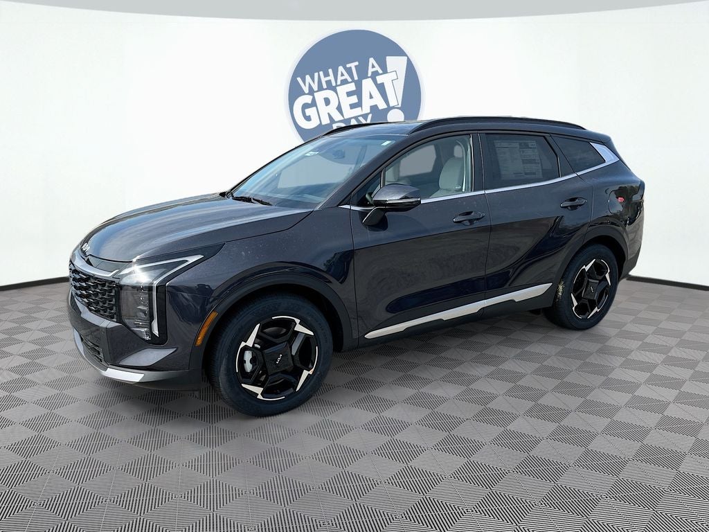 2026 Kia Sportage EX in Panthera Metal Gray — front three-quarter view