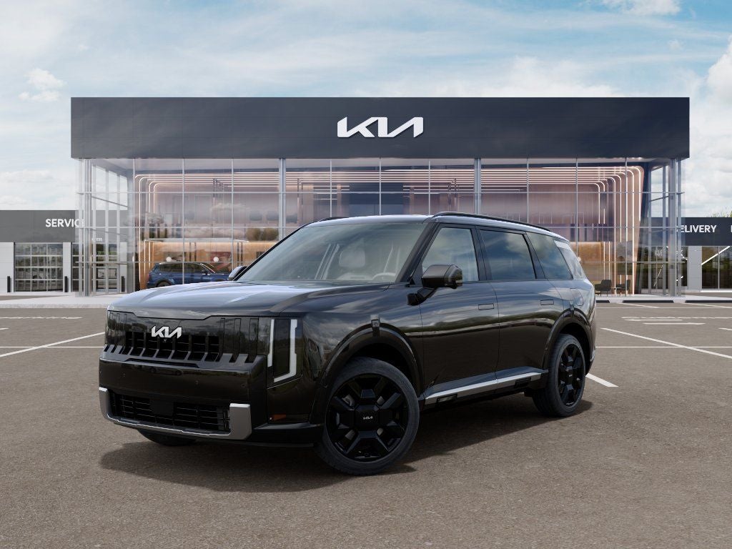 2027 Kia Telluride SX in Ebony Black — front three-quarter view