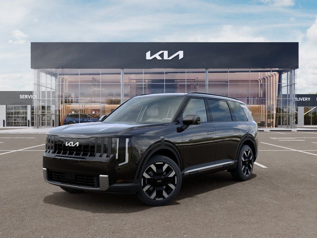 2027 Kia Telluride S in Ebony Black — front three-quarter view
