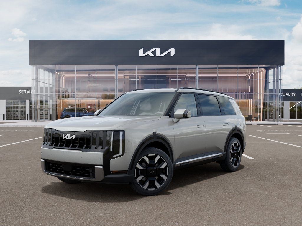 2027 Kia Telluride S in Ivory Silver — front three-quarter view