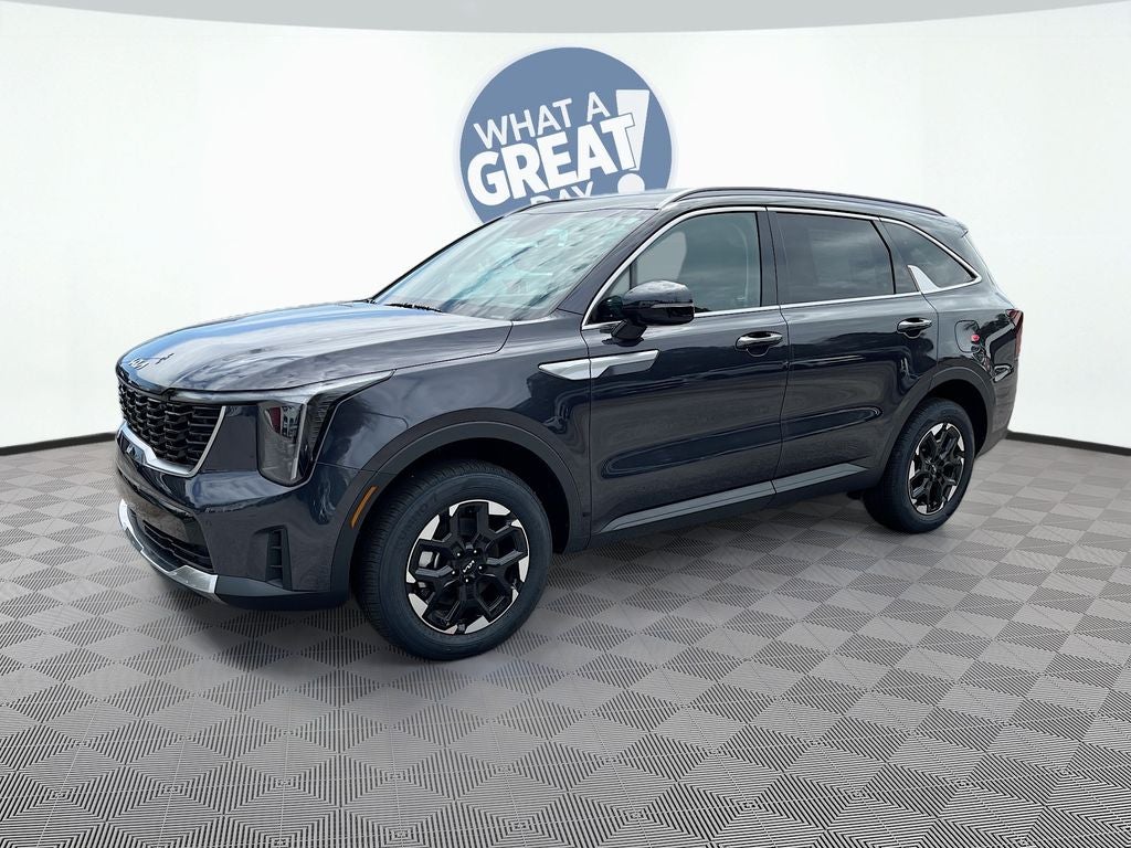 2026 Kia Sorento S in Panthera Metal — front three-quarter view