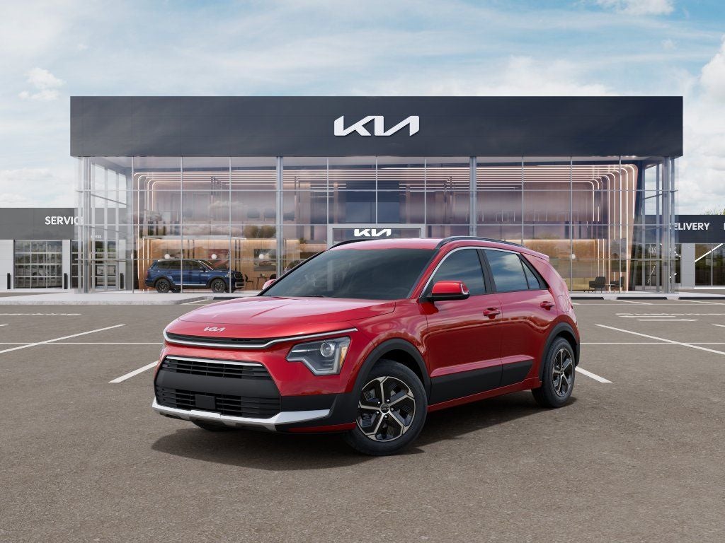 2026 Kia Niro EX in Runway Red — front three-quarter view